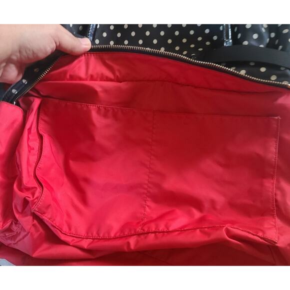 Kate Spade New York Black & Beige Polka Dot Diaper Bag Large Double Handle Tote - Picture 14 of 16